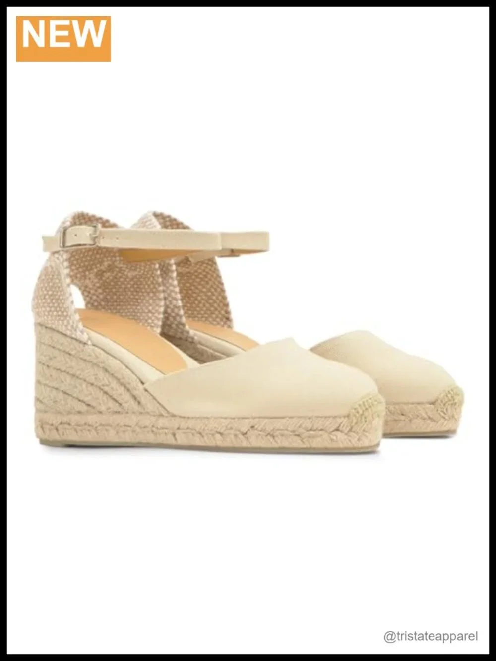 Carol 6 Wedge Espadrilles Leather Rubber Sole Ankle Strap Casual Summer